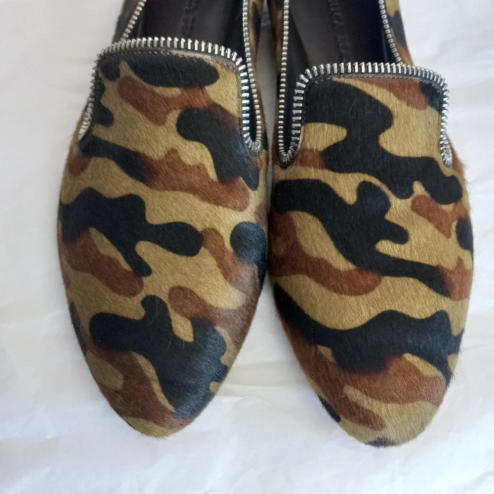 VERONICA BEARD Camo calf hair womens Loafers size 9.5 - Picture 2 of 12